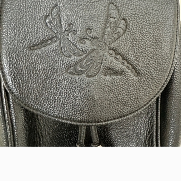 Darlings vegan leather mini backpack with dragonfly design. - Picture 2 of 6